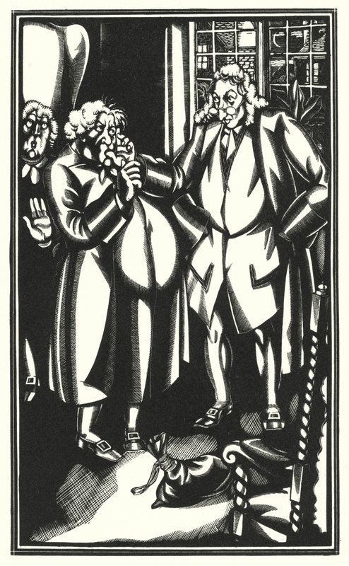 Illustration til Tristram Shandy af Laurence Sterne (litho) af John Austen