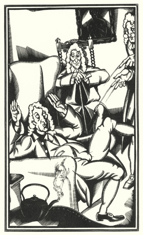 Illustration til Tristram Shandy af Laurence Sterne (litho) af John Austen