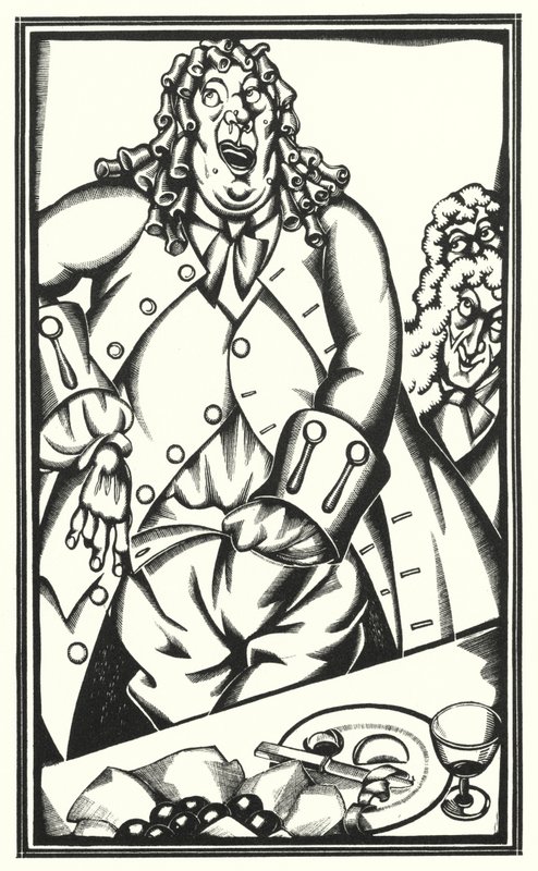 Illustration til Tristram Shandy af Laurence Sterne (litho) af John Austen