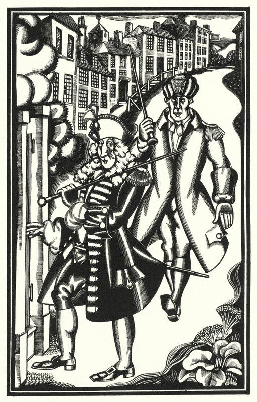 Illustration til Tristram Shandy af Laurence Sterne (litho) af John Austen