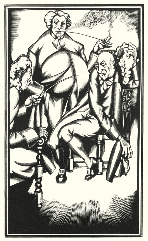 Illustration til Tristram Shandy af Laurence Sterne (litho) af John Austen