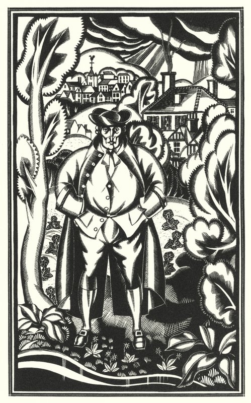 Illustration til Tristram Shandy af Laurence Sterne (litho) af John Austen