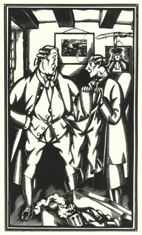 Illustration til Tristram Shandy af Laurence Sterne (litho) af John Austen