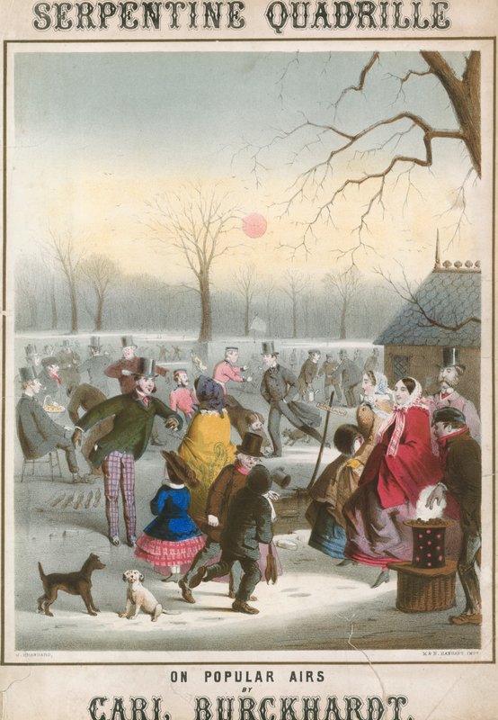 Musikalsk partitur til Serpentine Quadrille på populære udsendelser af Carl Burckhardt af John Brandard
