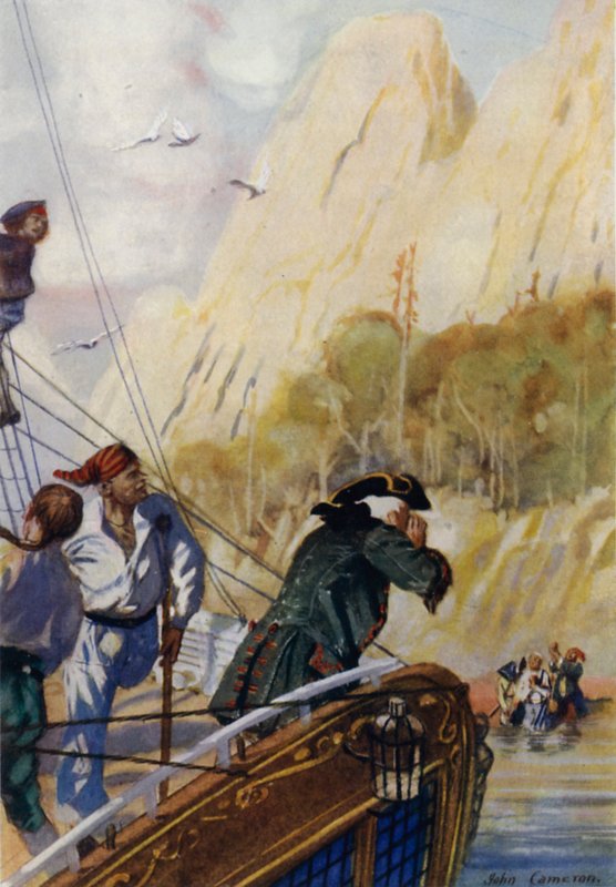 Illustration til Treasure Island af John Cameron