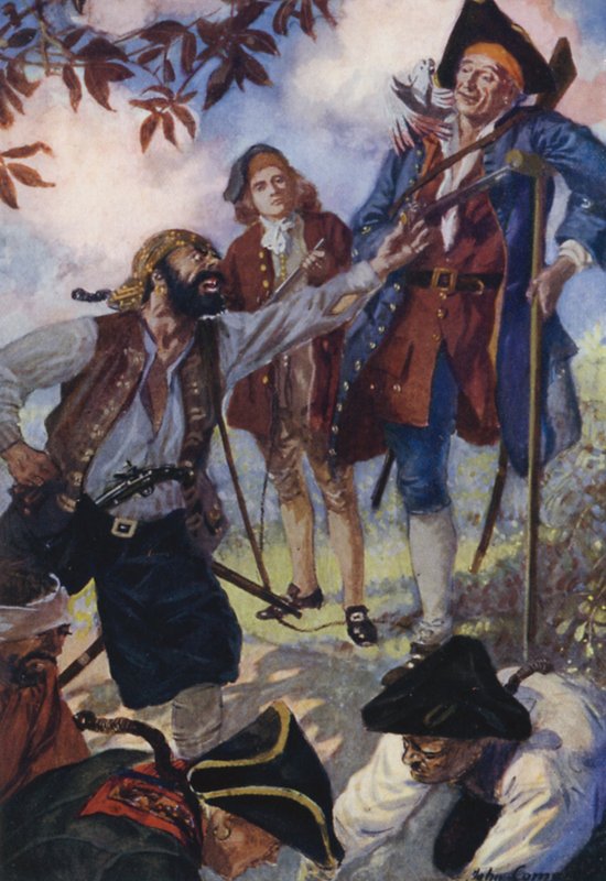 Illustration til Treasure Island af John Cameron