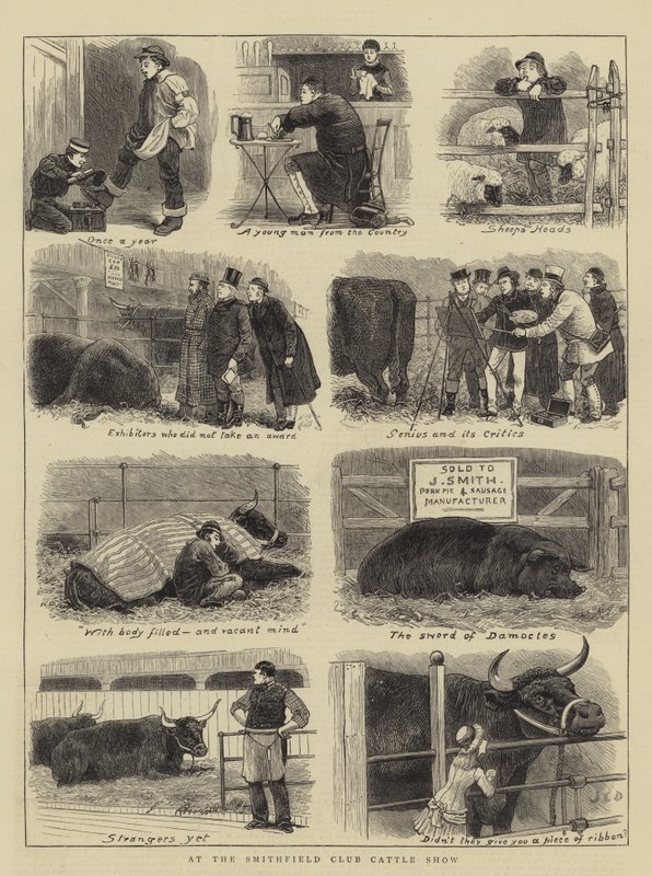 På Smithfield Club Cattle Show af John Charles Dollman