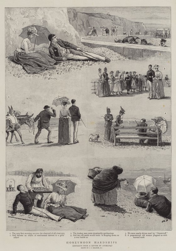 Bryllupsrejse Besværligheder af John Charles Dollman