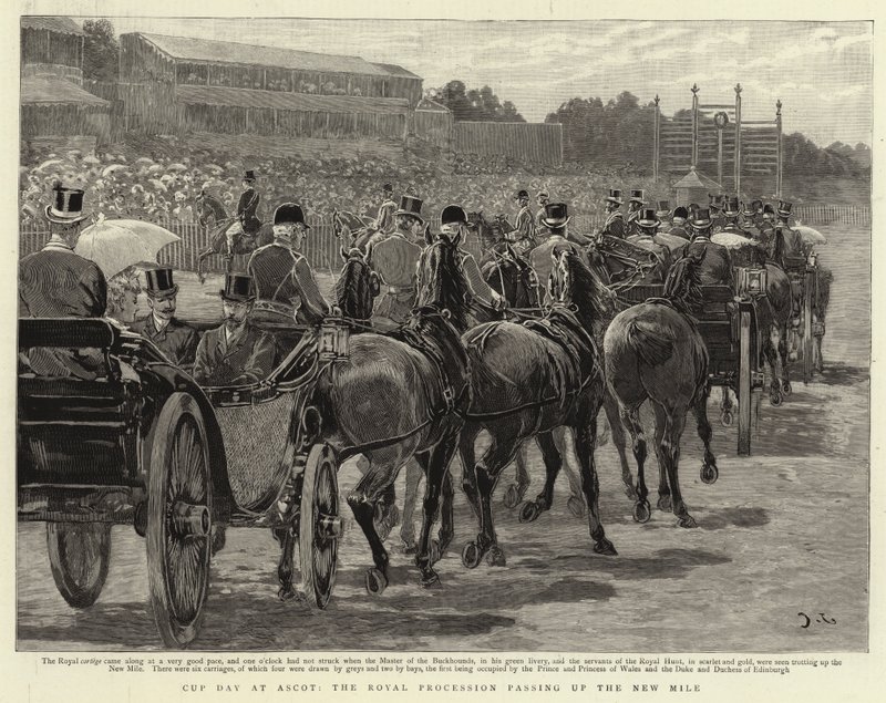 Cup Day i Ascot, Royal Procession passerer op ad New Mile af John Charlton