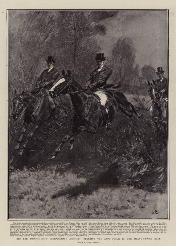 Bar Point-to-Point Steeplechase-mødet, der rydder det sidste hegn i sværvægtsløbet af John Charlton