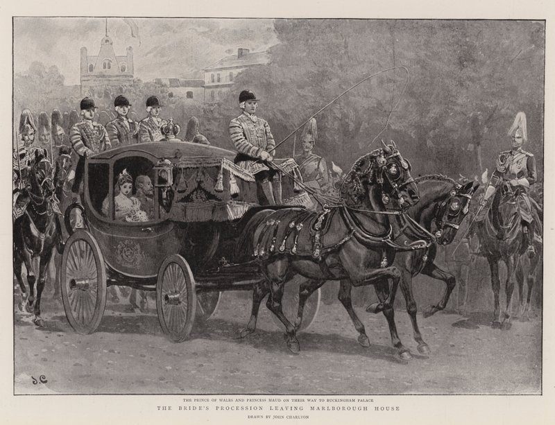 Brudens procession forlader Marlborough House af John Charlton