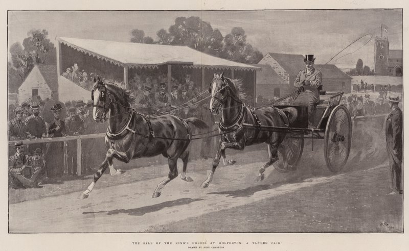 Salget af kongens heste i Wolferton, et tandempar af John Charlton