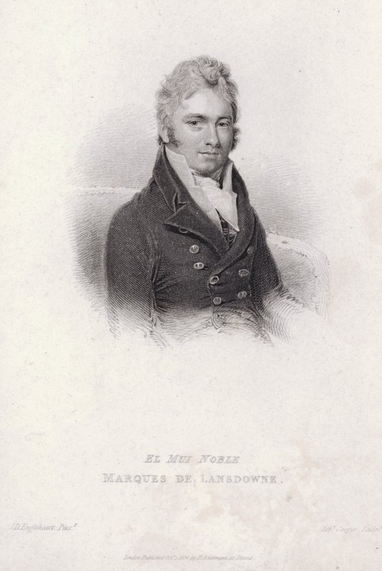 Henry Petty-Fitzmaurice, 3. markis af Lansdowne, engelsk whig-politiker, indenrigsminister og finansminister (gravering) af John Cox Dillman (after) Engleheart