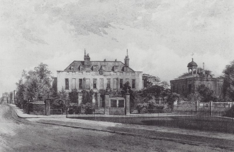 Det forsvundne London: Stockwell Park House, fra Stockwell Park (litografi) af John Crowther