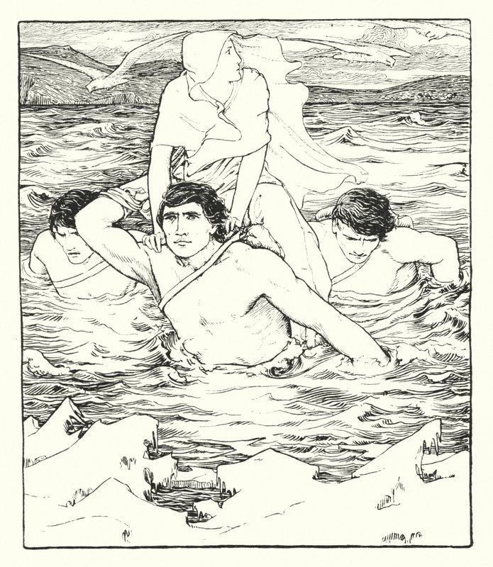 Illustration til The Story of Deirdre (litografi) af John Dickson Batten