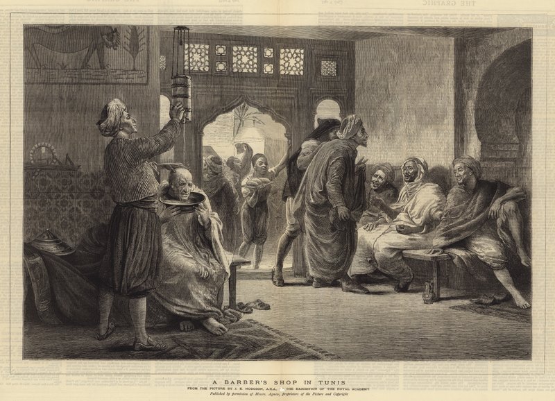 En frisørsalon i Tunis af John Evan Hodgson