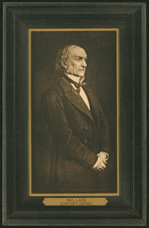William Gladstone, britisk premierminister (litho) af John Everett (after) Millais