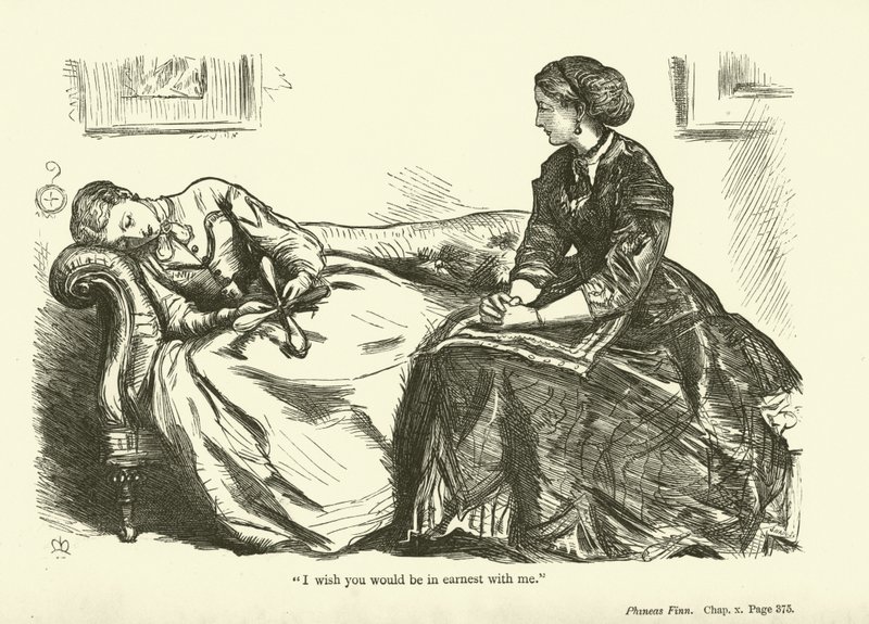 Illustration til Phineas Finn af Anthony Trollope af John Everett Millais