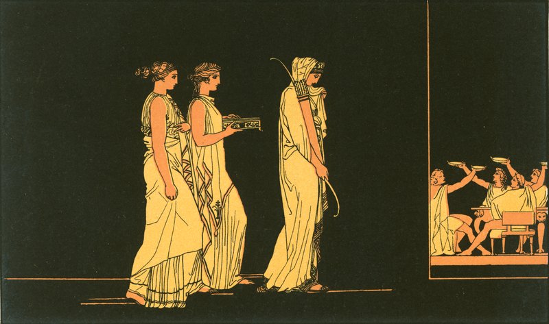 Penelope bærer buen af Ulysses til bejlerne af John Flaxman