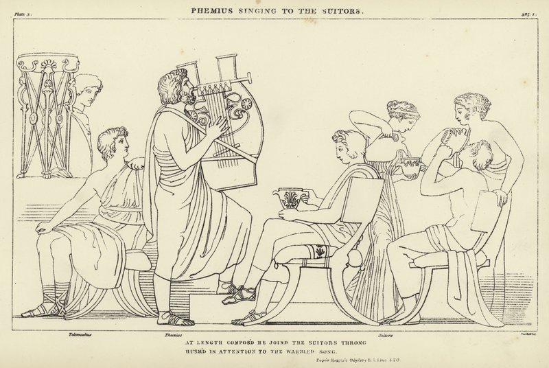Phomius synger for friherrerne af John Flaxman