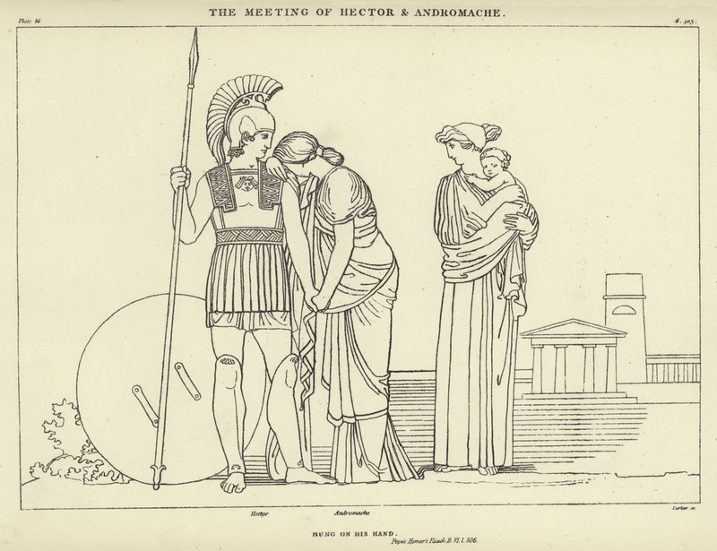Mødet mellem Hector og Andromache af John Flaxman