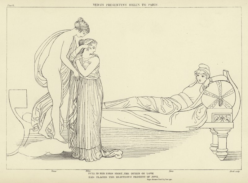 Venus præsenterer Helen til Paris af John Flaxman