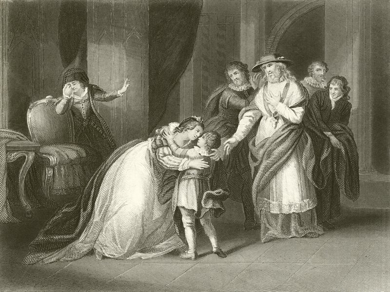 Elizabeth Dronning af Edward IV skilles med sin søn, hertugen af York af John Francis Rigaud