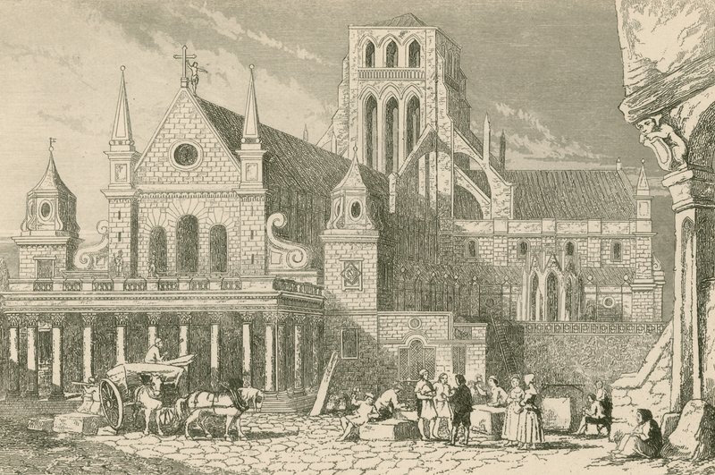 Leonard Holt taler med frimurerne før Portico of St Paul
