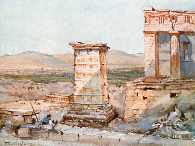 Athen. Agrippa-monumentet og Pinacothecaen af John Fulleylove