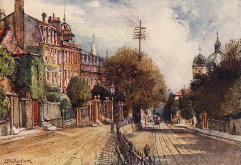 Highgate (farve litho) af John Fulleylove