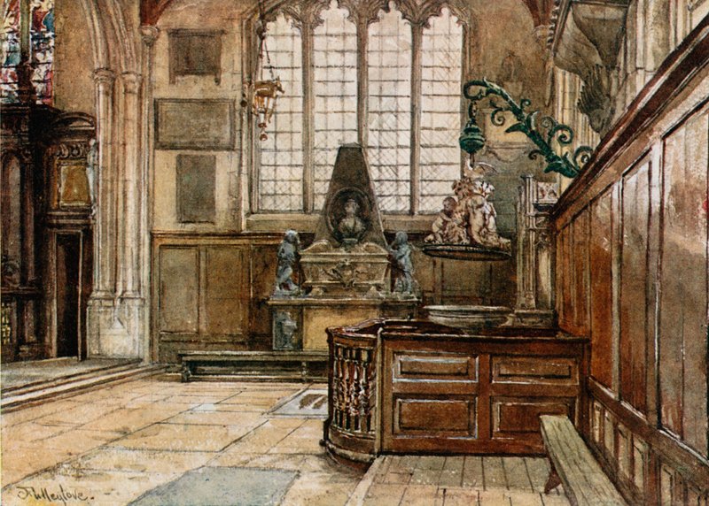 Det indre af Allhallows, Barking-by-the-Tower af John Fulleylove