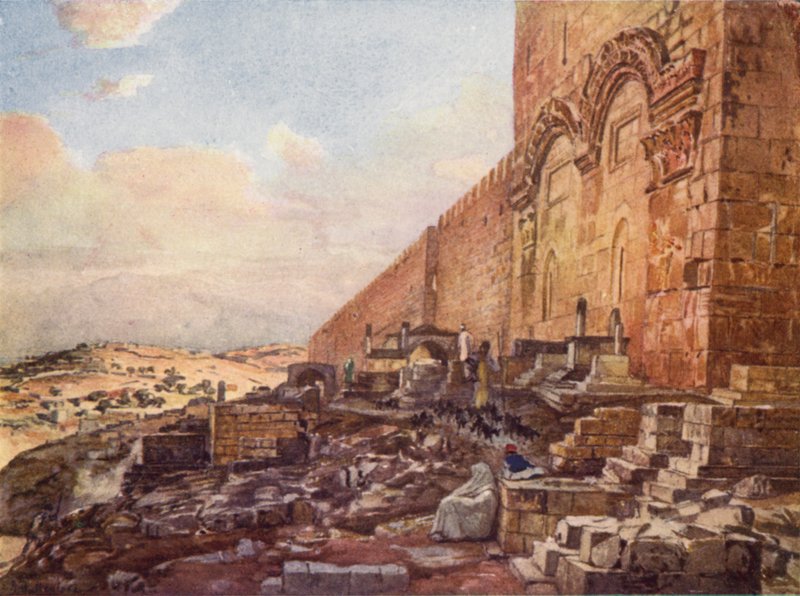 Jerusalem, Ydersiden af den gyldne eller smukke port af John Fulleylove