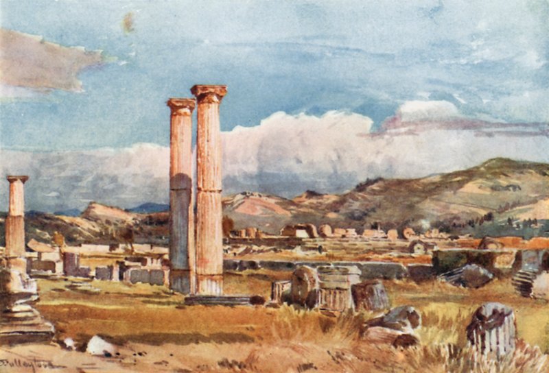 Olympia. Palaestra og resterne af Zeus-templet af John Fulleylove