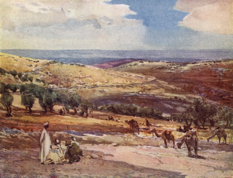 På vejen fra Jerusalem til Betania af John Fulleylove