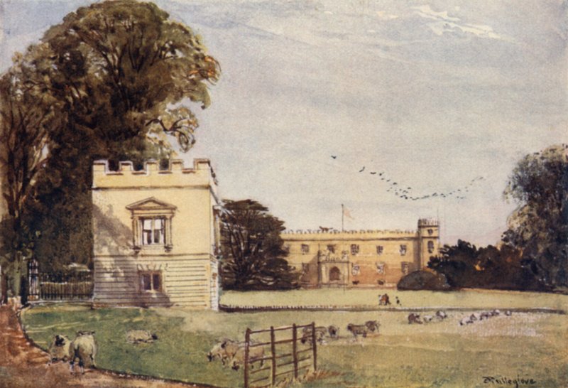 Syon House, Brentford, Garden Front (farve litho) af John Fulleylove