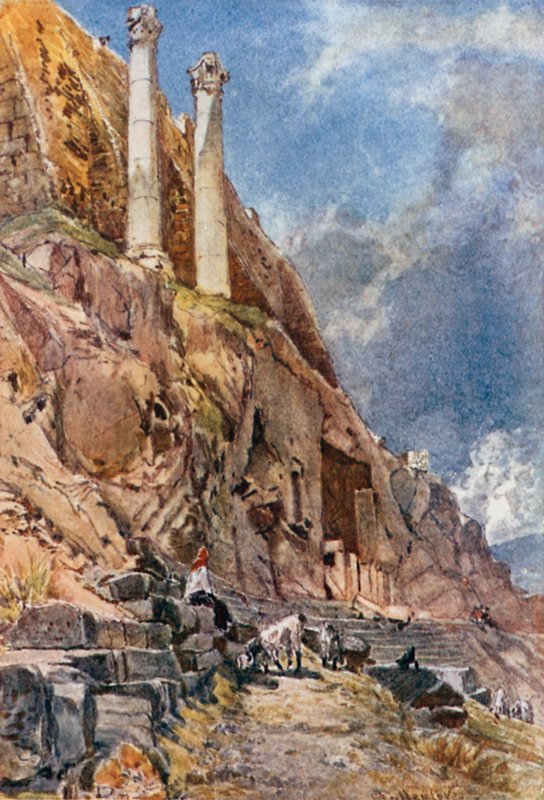 Cavern Chapel på sydsiden af Akropolis af John Fulleylove