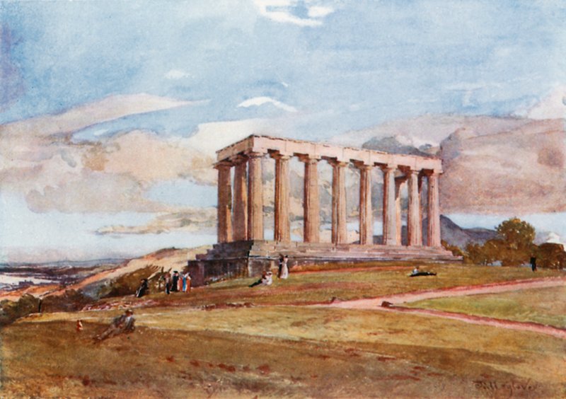 Nationalmonumentet på Calton Hill af John Fulleylove