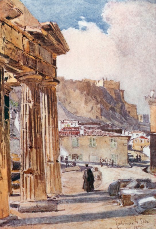 Portico af Athena Archegetis af John Fulleylove