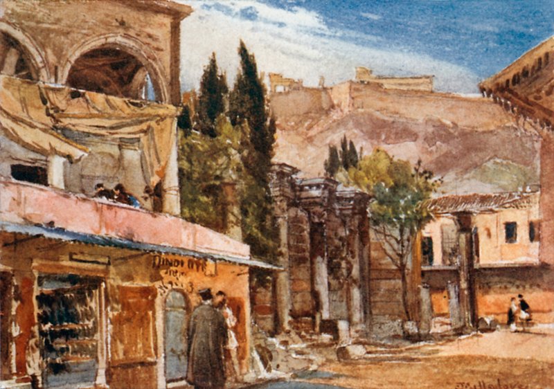 Hadrians Stoa af John Fulleylove