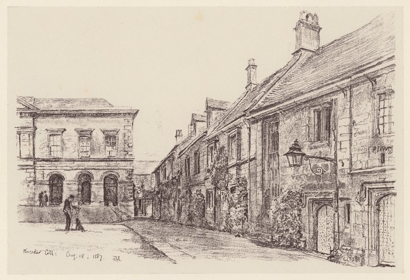 Worcester College (litografi) af John Fulleylove