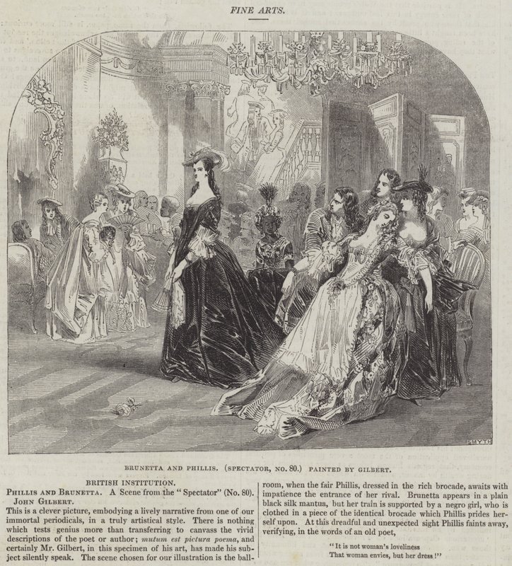 Brunetta og Phillis, tilskuer, nr. 80 af John Gilbert
