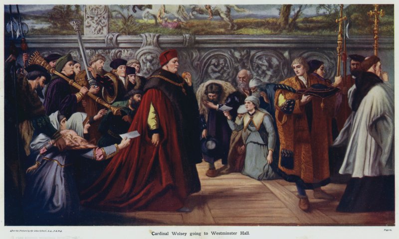 Kardinal Wolsey tager til Westminster Hall af John Gilbert