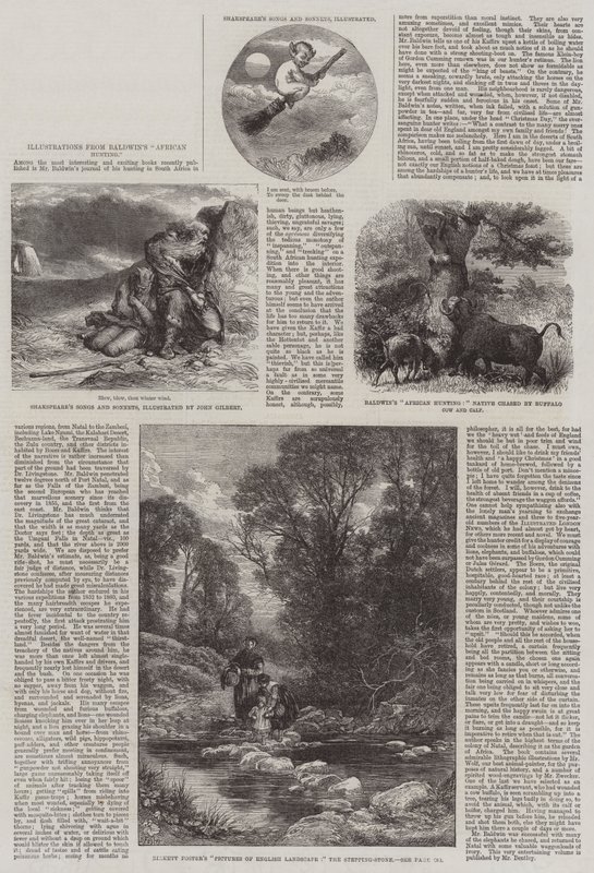 Illustrationer fra Baldwins afrikanske jagt af John Gilbert