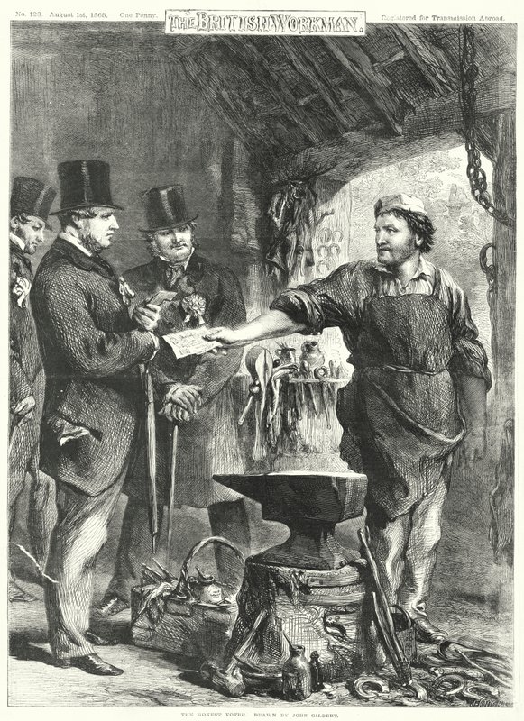 Den ærlige vælger (gravering) af John Gilbert