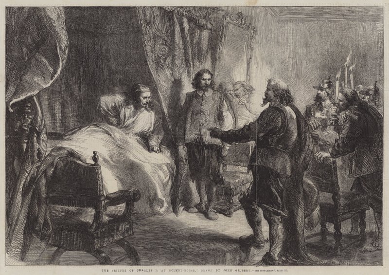 Beslaglæggelsen af Charles I på Holmby-House af John Gilbert