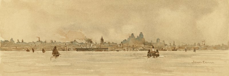 Liverpool (farve litho) af John Glynn