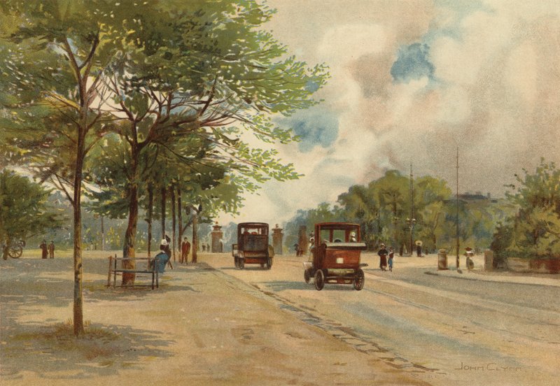 Liverpool: Indgang til Princes Park (farve litho) af John Glynn