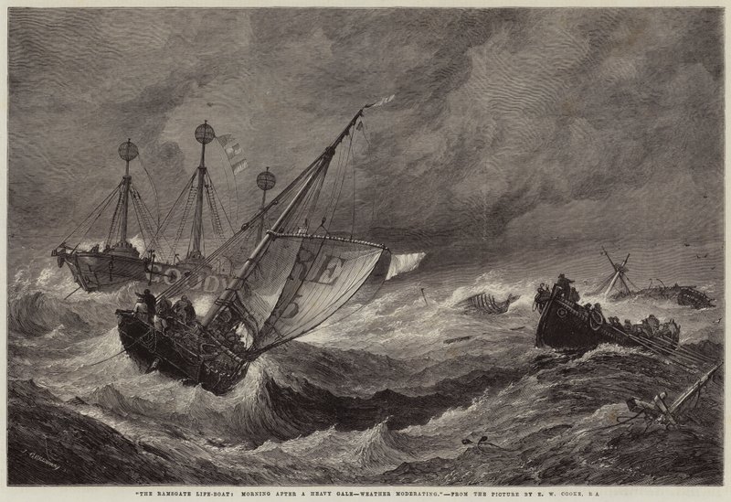 Ramsgate-redningsbåden, Morgen efter en kraftig kuling, Vejret afdæmpet af John Greenaway