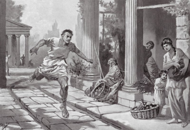 Bekymring i Athen efter den sicilianske katastrofe (litografi) af John Harris Valda