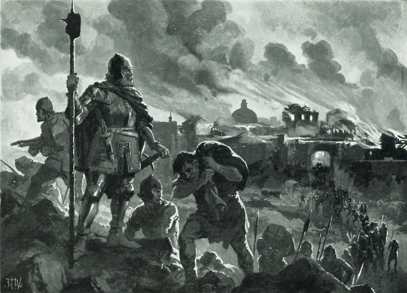 Ivan den Sorte sætter ild til Zhabliak, 1484 af John Harris Valda